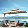 Buy cheap OEM Aluminum Frame Parasol Cantilever Patio Umbrella With White LED Lights from wholesalers
