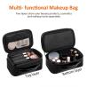 Buy cheap Multifunctional PU Leather Zippered Cosmetic Bag With Brush Compartment from wholesalers