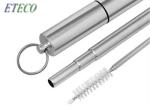 Food Grade Stainless Steel Metal Drinking Straws Journey Use Opp Packing