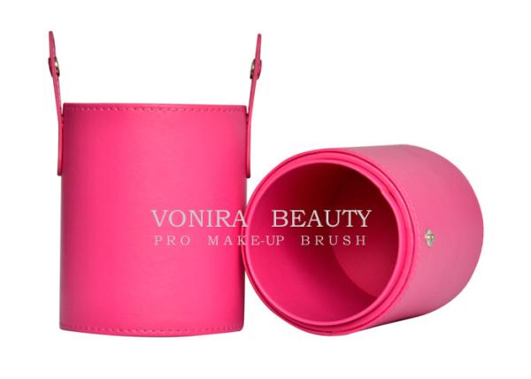PU Leather Makeup Brush Bag Box Storage Holder Container Cosmetic Cylinder