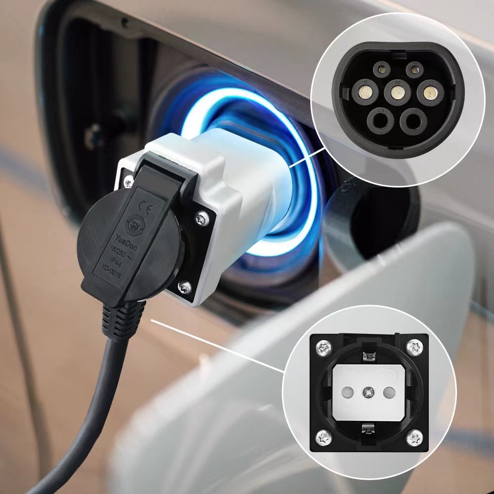 V2L Discharger For Type2 Car Discharge EV Cable Adapter Discharge V2L Vehicle To Load Type 2 For MG BYD Zeekr Dongfeng Box Nammi 01
