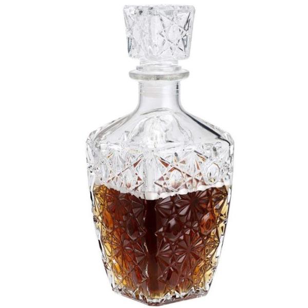 27 Fluid Ounces Custom Frosted Nordic Glass Bottle for Beverage Spirit Gin Rum