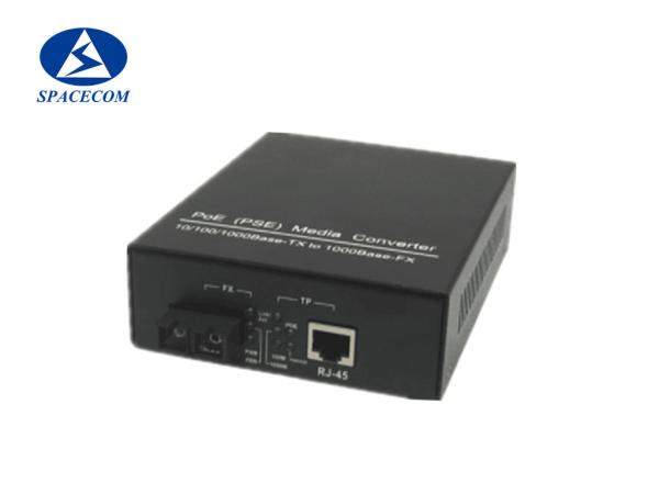 Buy cheap PSE POE Powered Switch 10/100/1000Base TX to 1000Base FX Media Converter from wholesalers