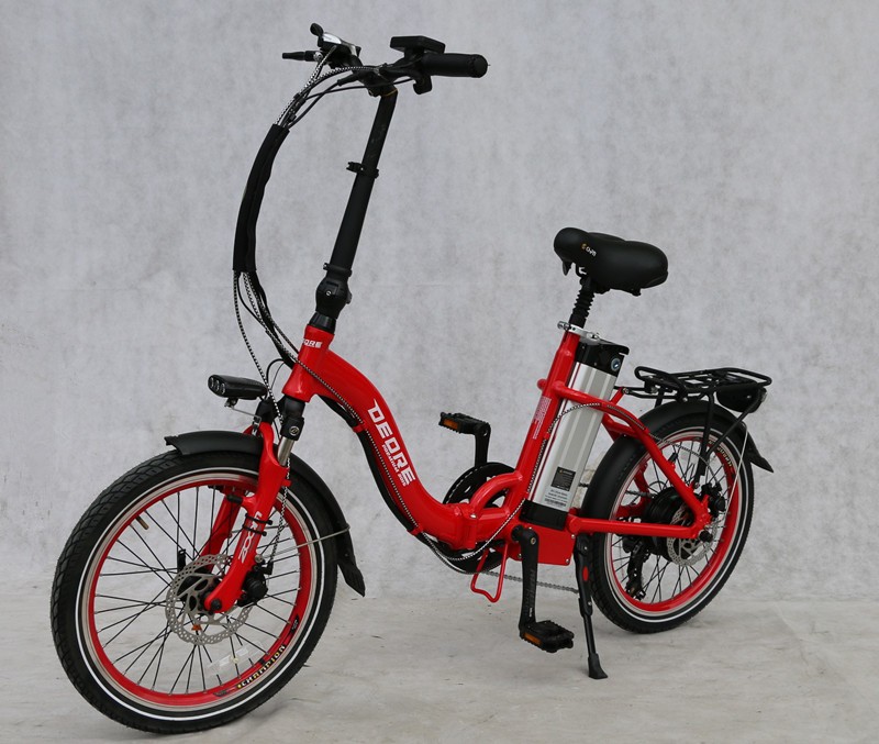 Aluminum Alloy 20 Inch Folding Electric Bike With 250W 8fun Motor Lithium Battery