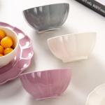 2023 Nordic Style Porcelain Rice Bowl Mini Ceramic Bowl Solid Color Pumpkin Bowl