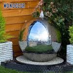Large Forged Metal Stainless Steel Garden Sculptures Geometric Spherical
