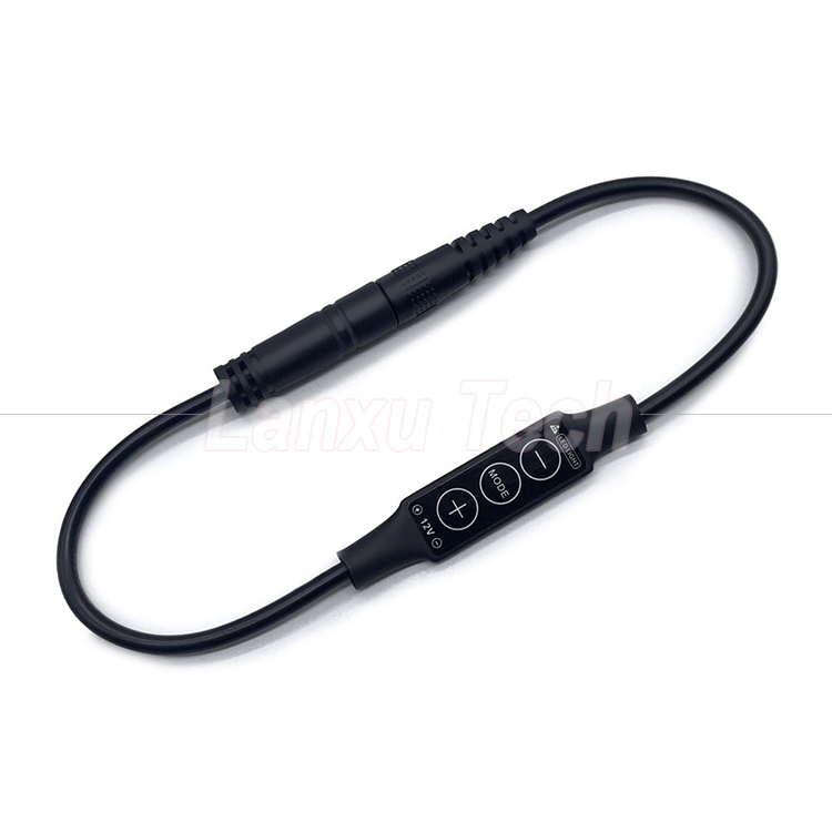 Stepless Light Male to Female DC Barrel Jack 5.5x2.1mm 5.5x2.5mm 3.5x1.35mm Cable Dimmer for LED Lamp Strip