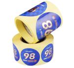 Printing manufacturer supplying custom logo silver PET PE vinyl round label