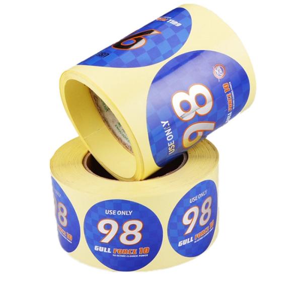 Buy cheap Printing manufacturer supplying custom logo silver PET PE vinyl round label rolls from wholesalers