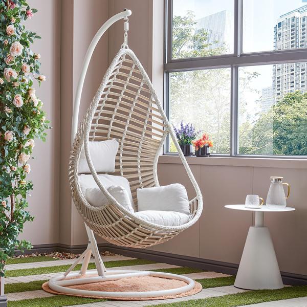 Buy cheap High Quality Balcony Handmade PE Rattan Swing Hanging Basket Chair from wholesalers