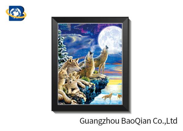 Buy cheap 0.6mm PET + 157Gg Coated 3d Wolf Picture , Custom Lenticular Printing from wholesalers