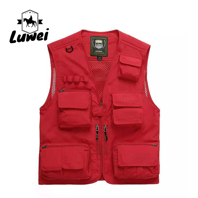 Summer Multiple Pockets Tactics Mesh Slim Utility Oversize Utility Outdoor Fishing Male Dress Sleeveless Hunting Vests for Men