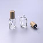 empty nail glass polish bottle 15ml with brush/ bamboo wood cap make up