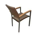 SGS Approval Height 86cm Outdoor Rattan Dining Chairs For Cafe Shop