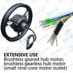 E-Bike Motor Convert Extension Cable Waterproof Connector Male 9 Pin 60cm