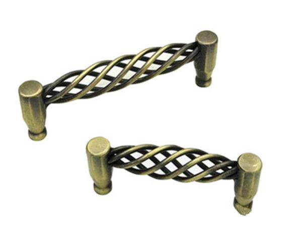 Buy cheap Birdcage Black Kitchen Cabinet Handles And Knobs 96mm Antique Brass Furniture Hardware from wholesalers