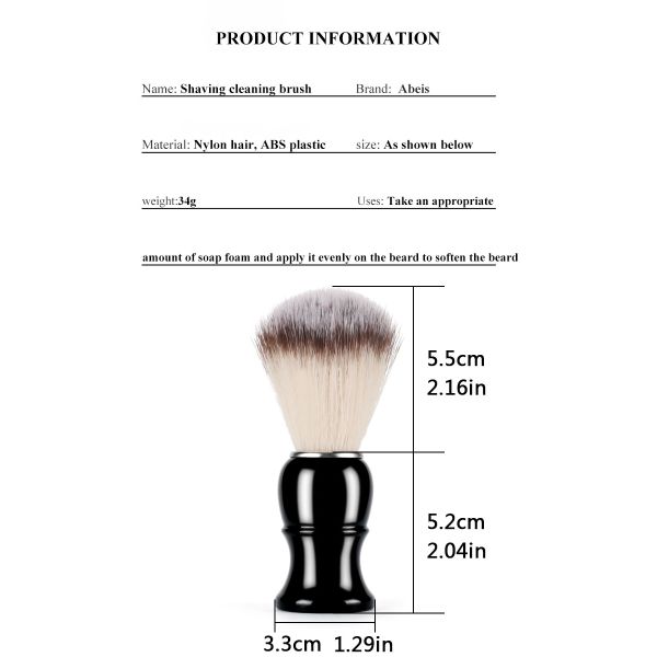 A Classic Black Customized Color Brush for Men Abeis Designer Travel Shaving Brush 2021