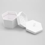 Hexagon Shape Recyclable White Cardboard Tube Boxes For Cosmetic Gift