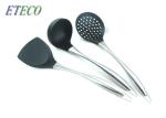 3 Piece Silicone Cooking Utensils Set , Eco Friendly Kitchen Utensils