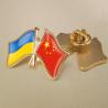 Buy cheap Ukraine Friendship Flag Badge Two Countries Friendly Custom Metal Badge from wholesalers