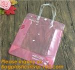 Environmental Biodegradable Shopping Bags PVC Clear Packaging Toy Storage Handle
