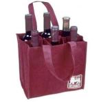 6 bottle reusable drink non woven wine bag