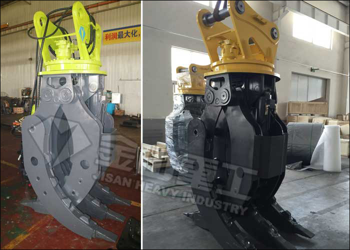 PC360 Safe Excavator Grapple Attachments 360 Degree Hydraulic Rotating