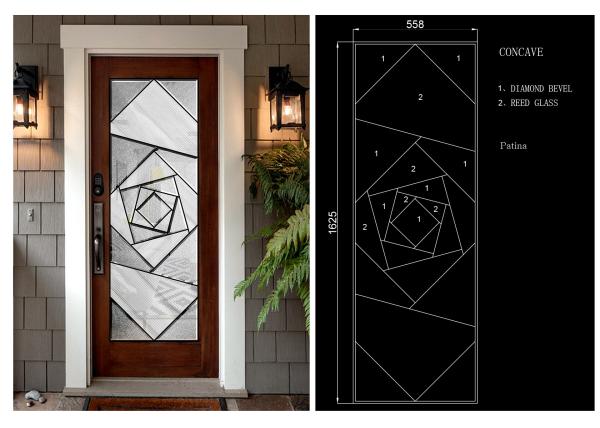 Buy cheap Clear / Coated / Stained Pattern Decorative Panel Glass 22"*48" from wholesalers