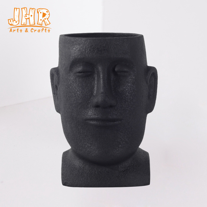 Grey Bucket Shape 33.5x32x44.5cm Clay Flower Pots