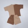 Buy cheap French Terry Patchwork Clothes 260gsm Teen Boys Color Tee And Short Set from wholesalers
