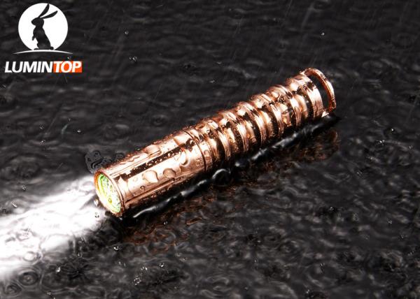 Buy cheap Copper Cree LED Flashlight AAA Battery Powered EDC Mini Keychain Size from wholesalers
