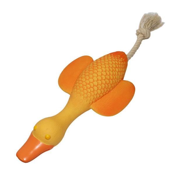 Buy cheap Wild Goose Fun Chewing Interaction Squeaker Training Latex Pet Rope Toys from wholesalers