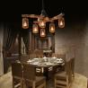 Buy cheap Industrial Vintage American Boat Wooden Chandelier Hot Pot Shop Restaurant Bar Wooden Glass Lamp(WH-VP-238) from wholesalers
