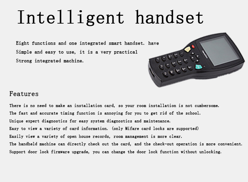 Hotel Biometric Smart Card Hotel Lock Long Battery Life Span Easy Installation