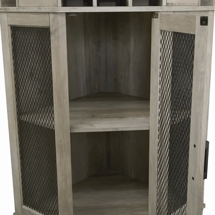 Wooden Crate Corner Wine Bar Cabinet rack Home Furniture