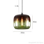 Nordic Stained Glass Pendant Light Modern Cafe Bar Dining Room Light Fixture(WH