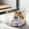 Buy cheap Nordic Metal Basket Iron Hotel Dirty Clothes Basket Bathroom Basket Toy Basket from wholesalers