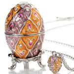Decorative Earring Ring Trinket Box Holder Box Hand Enamel Easter Egg jewelry