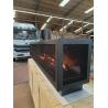 Buy cheap Three-sided gas fireplace Propane Gas Natural Gas Fireplaces European Black Matte Carbon Steel from wholesalers