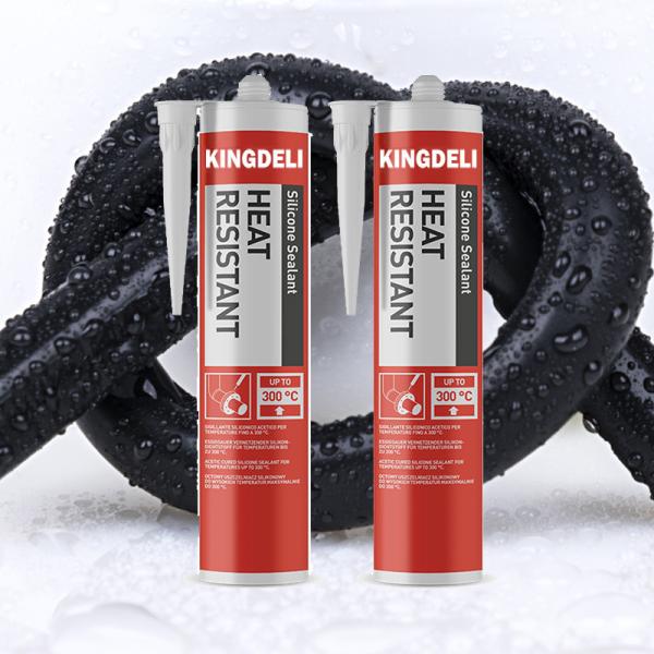 Buy cheap Acetic Cure High Temperature Silicone Adhesive Black Color 280Ml Tube from wholesalers
