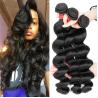 Buy cheap Pure Color Peruvian Human Hair Bundles No Shedding Peruvian Loose Wave Hair 3.5OZ Weight from wholesalers