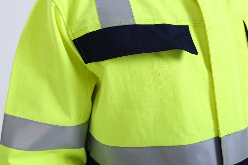 Hi Vis Light Weight Anti Static Flame Retardant Overalls
