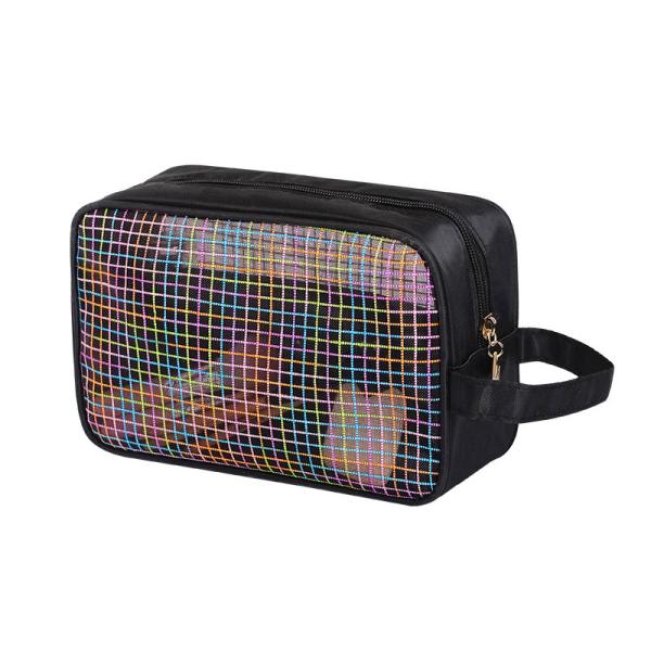 Buy cheap Travel Zipper Washing Mesh Polyester Cosmetic Bag from wholesalers
