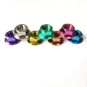 China DIN6923 Titanium Hexagon Nut With Flange Industry And Automobile Motorcycle on sale