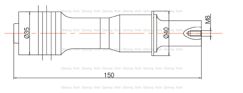 800w Ultrasonic Ceramic Transducer With Inverted Horn Apply In Welding Device 35Khz