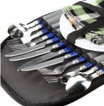Outdoor picnic backpack cooler for 4 persons