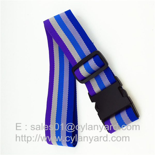 Striped Polyester Travel Luggage strap belts