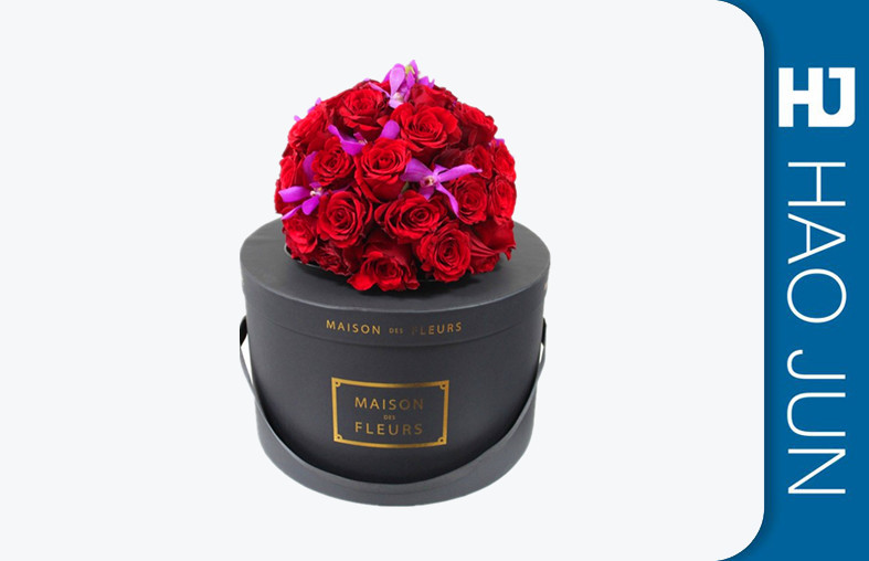 Hot Sell Paper Large Round Cardboard Flower Boxes Romantic Round Box With Ribbon