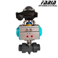 Buy cheap Pvc Pneumatic Operated Ball Valve Soft Seated Valves Pneumatic Ball Valve product