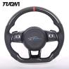 Buy cheap Leather Red Stitching Carbon Fiber Volkswagen Steering Wheel OEM 350mm from wholesalers